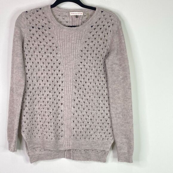 Rebecca Taylor Wool Open Stitch Pullover Knit Sweater Women's Size XS - Picture 11 of 11